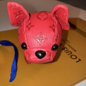 Louis Vuitton Red Dog-Shaped Backpack Charm